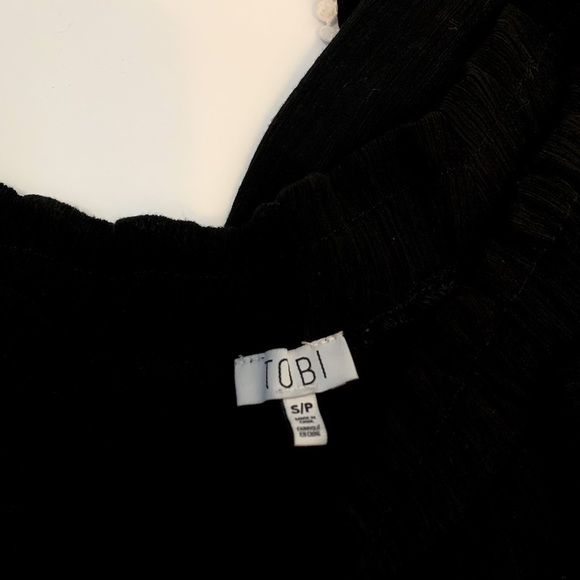 Tobi Mandy Off The Shoulder Black Mini Dress Size Small - Picture 7 of 9